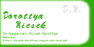 dorottya micsek business card